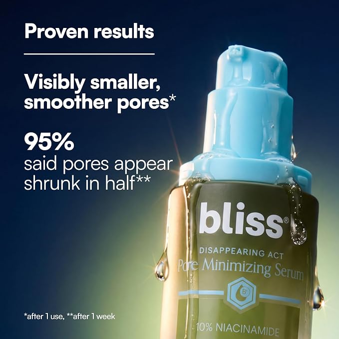 Bliss Disappearing Act Pore-Minimizing Serum – Niacinamide + Pore Vanish Complex - Image 2