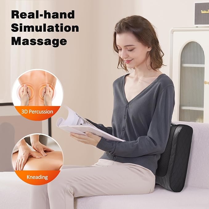 Boriwat Back Massager with Heat, Percussion & Shiatsu 2-in-1 Massager - Image 2