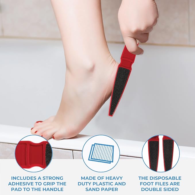 ForPro Professional Collection Pedicure Paddle Foot File, Double-Sided Foot File - Image 7