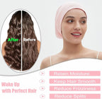 Sleep Cap Bonnet for Sleeping, Adjustable Cooling Ice Silk Lined Hair Bonnets - Image 3