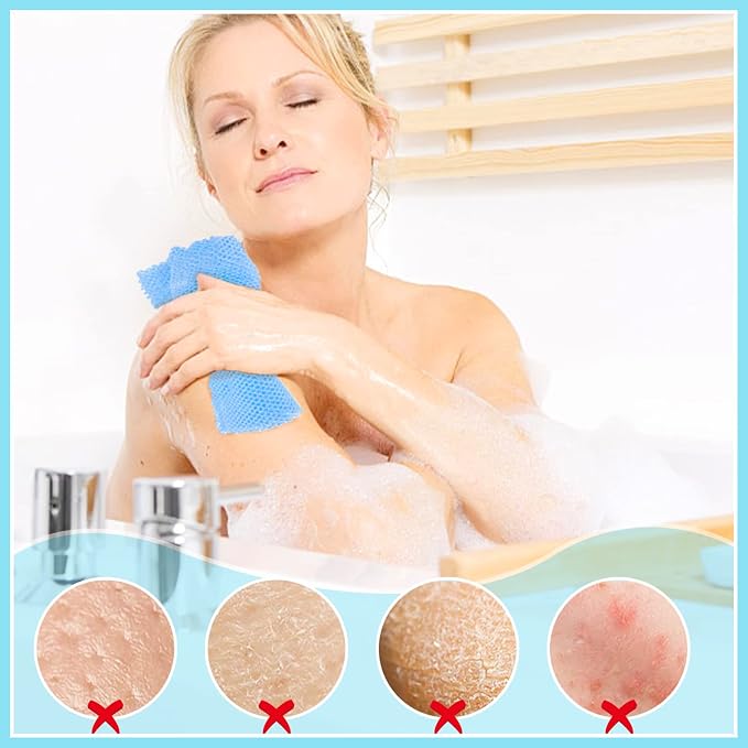 6 Pack African Net Sponge Exfoliating Glove Set, 3 Bath Sponge Body Scrubber - Image 6