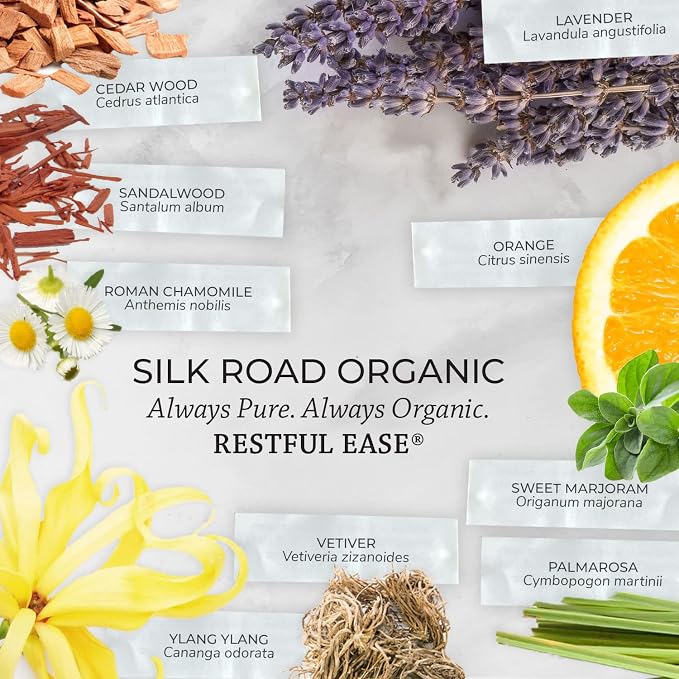 Silk Road Organic Restful Ease Essential Oil Sleep & Stress Blend Roll On - Image 6