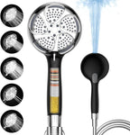 Filtered Shower Head with Handheld, High Pressure 7 Mode, Anti-clog Nozzles by Fitespot