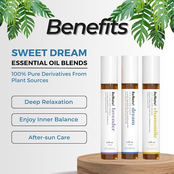 Benatu Essential Oil Roll On Set, Aromatherapy Roller - Image 4