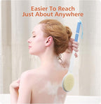 Shower Brush with Soft and Stiff Bristles, 20.5" Extra Long Handle Dual-Sided - Image 6