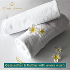 Pearl Linens 12 Pack 22x44 Economy Cotton Hotel Quality White Bath Towels - Image 7