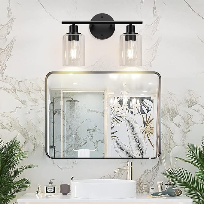 Zarbitta 2-Light Bathroom Light Fixtures, Bathroom Wall Lamp - Image 6