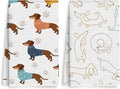 2PCS Cute Dachshund Kitchen Towels, Dog Mom Gifts by Unknown