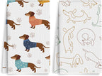 2PCS Cute Dachshund Kitchen Towels, Dog Mom Gifts by Unknown