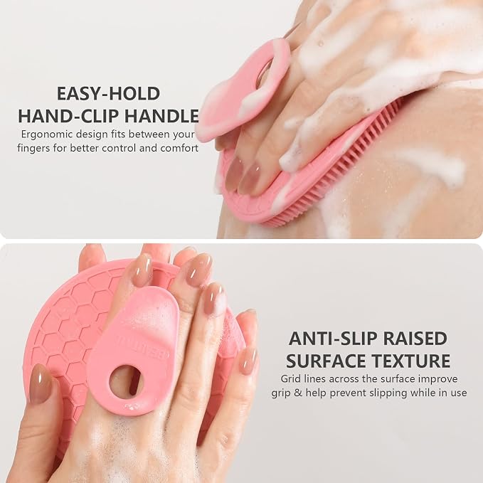 Silicone Body and Face Scrubber Set 3 Pack, BEAUTAIL Shower Bath Scrubber - Image 4