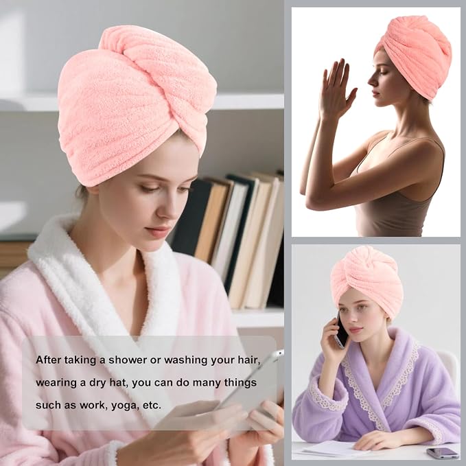 Microfiber Hair Drying Towel Wrap - Image 4