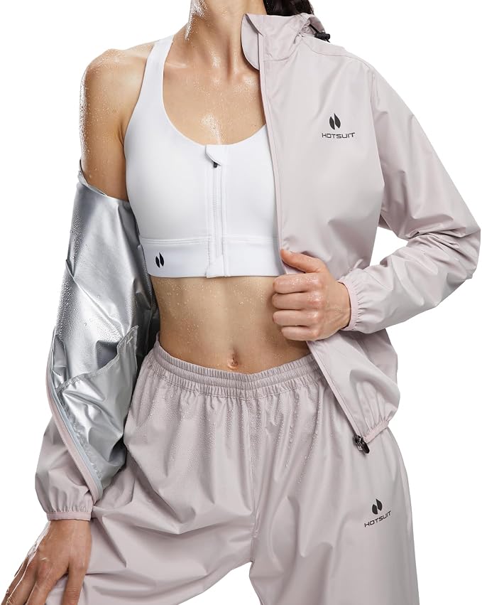 HOTSUIT Sauna Suit Women Machine Washable Sweat Sauna Jacket Pants Anti Rip by HOTSUIT