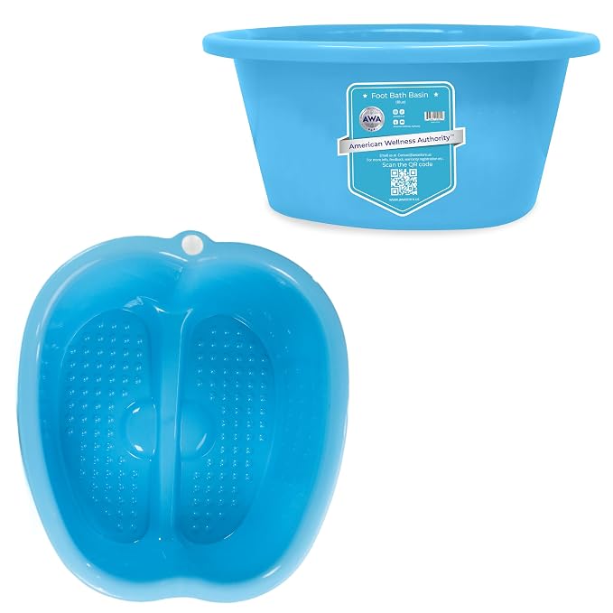 AWA Extra Large Pool Foot Bath, Sturdy Feet Soaking Tub and Pedicure Bowl by AmericanWellnessAuthority