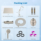 Hibbent Dual Filter All Metal 10"Rainfall Showerhead Combo, High Pressure - Image 9
