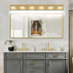 SineRise LED Modern Bathroom Vanity Light Fixtures, Brass Modern Acrylic - Image 8