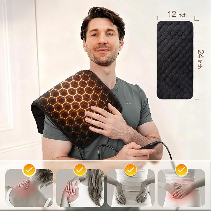 UTK 30s Fast Heating Pad, 3X Deeper Pain Relief Far Infrared Heating Pad - Image 5