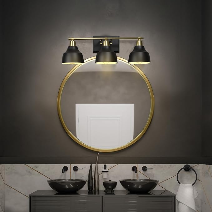 Globe Electric 63000204 5-Piece All-in-One Bathroom Accessory Set, 3-Light - Image 2