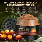 Scalp Scrub, Batana Oil Scalp Exfoliator 2-in-1 Clarifying Shampoo - Image 3