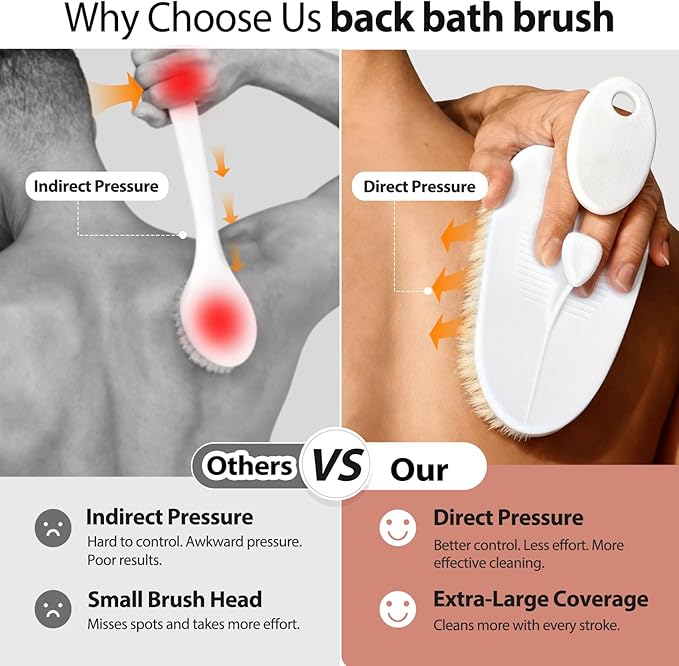 Shower Brush for Body, Extra-Large Bath Brush - Image 4