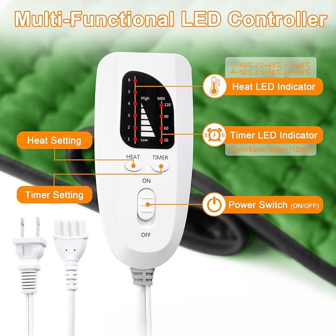 Deepsoon Heating Pad, Electric Heating Pads - Image 4