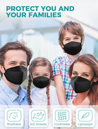 TOPMAX KN95 Face Masks 50 Pack 5-Ply Breathable Filter Efficiency≥95% - Image 6