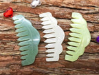 2pcs Jade Head Therapy Massage Comb, Hair Comb Scalp Massager, Jade Massager - Image 2