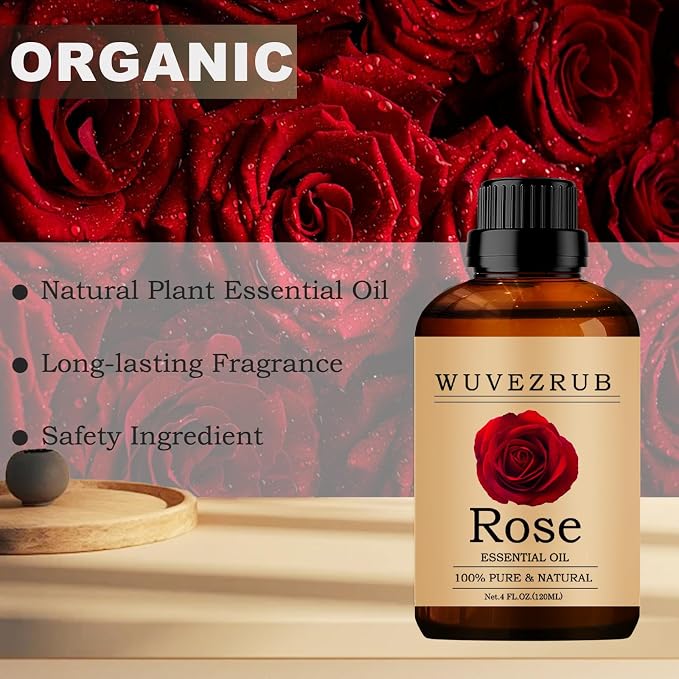 Rose Essential Oil, 120ML Pure and Natural - Image 4