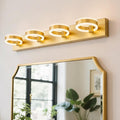 LED Bathroom Light Fixtures, 33inch Gold Vanity Lights, Modern 4 Light Acrylic by PHIXART