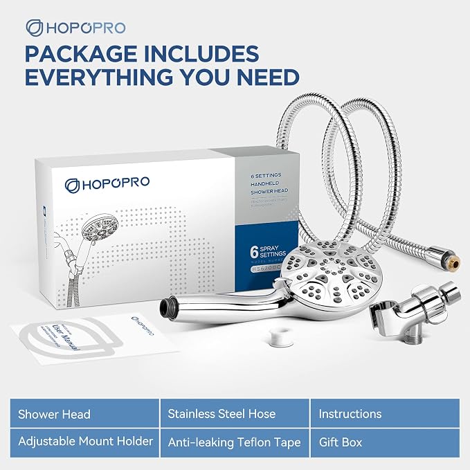 6-Mode High Pressure Handheld Shower Head Set, Consumer Reports Recommended - Image 7