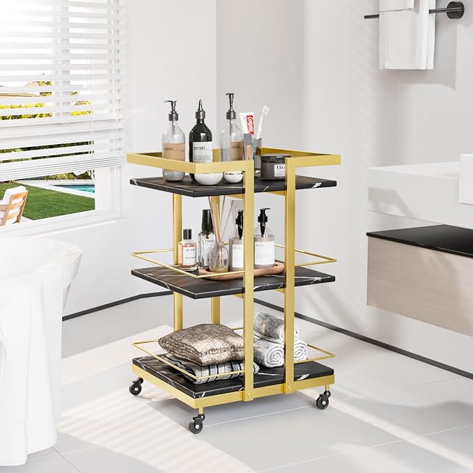 Esthetician Cart with Wheels Utility Salon Rolling Trolley, Tattoo Manicure - Image 2