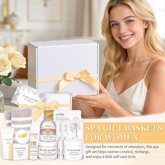 Self Care Gifts for Women Relaxation Spa Gift for Women Luxury Relaxing Spa Kit - Image 8