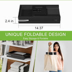 Bathtub Caddy Tray for Tub, Foldable Bath Table Trays, Bamboo Shelf - Image 4