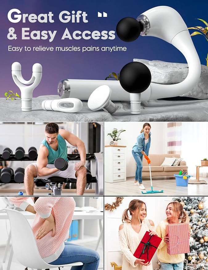 FVZ White Percussion Massage Gun - Image 7