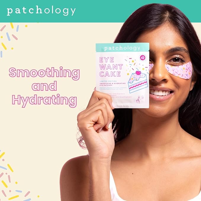 Patchology Eye Want Cake Hydrating & Smoothing Eye Patches – Under Eye Masks - Image 3
