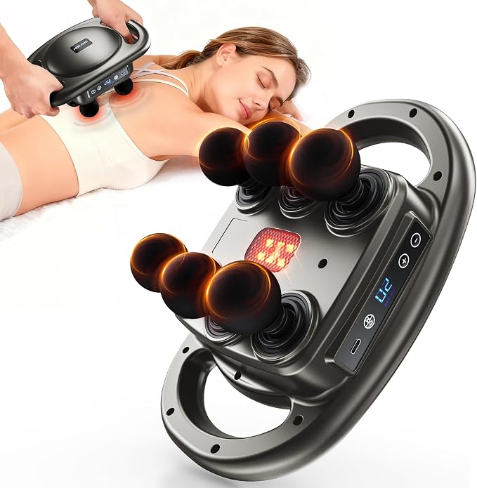 AERLANG Massage Gun Deep Tissue 6 Head Muscle Massager, Back Massager by AERLANG