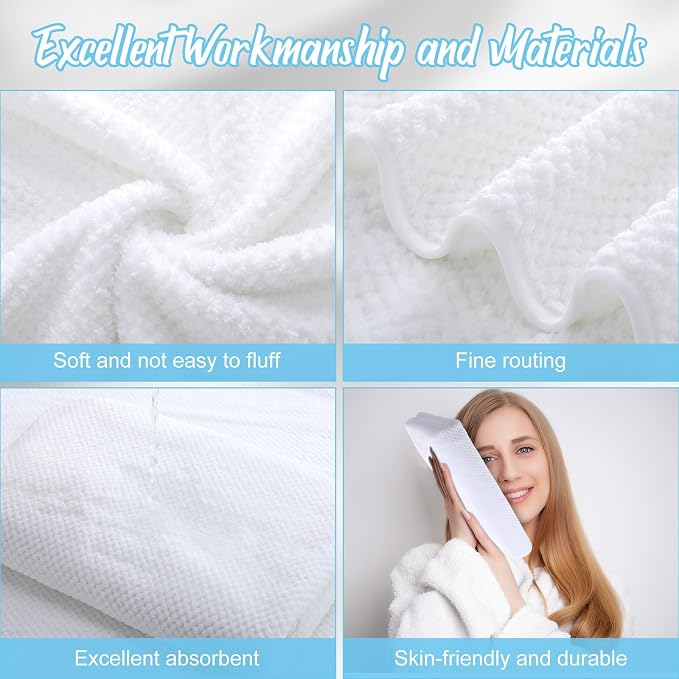 SmoothNovelty 16 Pack Microfiber Bath Towels Bulk 27'' x 60'' Oversized Size - Image 3