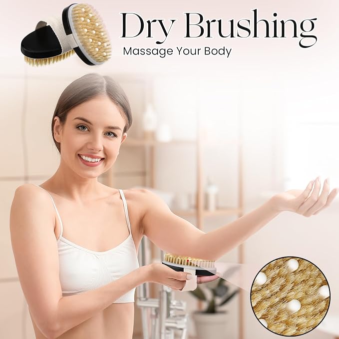 Gejoy 10 Pcs Dry Brushing Body Brush - Image 5