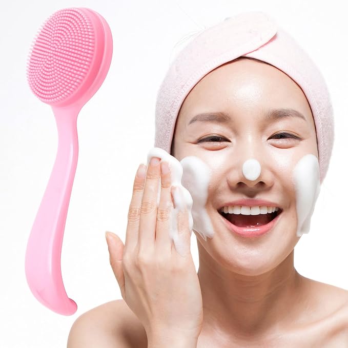 HINZIC Silicone Manual Facial Cleansing Brush, Skin Friendly Waterproof Face - Image 6