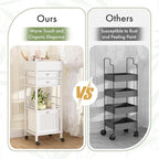 Amazer Bamboo Makeup Organizer Cart - Image 6