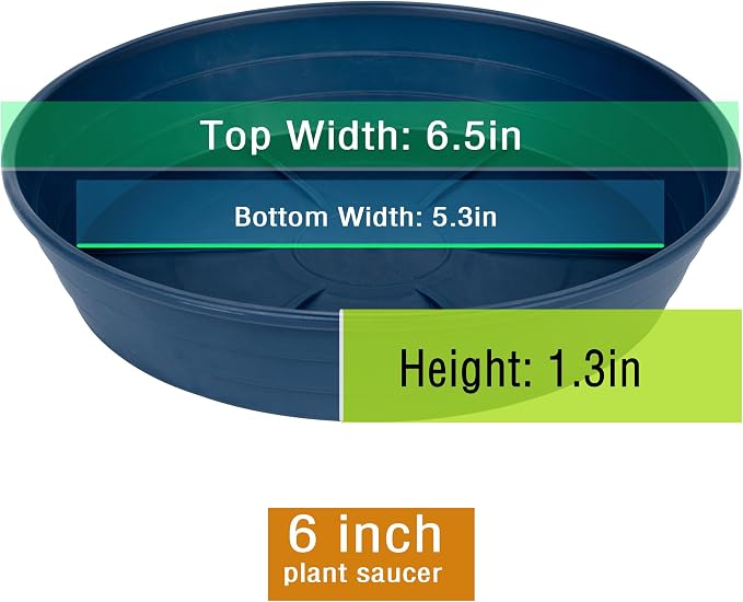 Plant Saucer 6 Inch 4 Pack 6 8 10 12 14 16 18 20 25, Plastic Plant Trays - Image 2