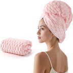 REDKISS Pink Microfiber Hair Towels by REDKISSOnline