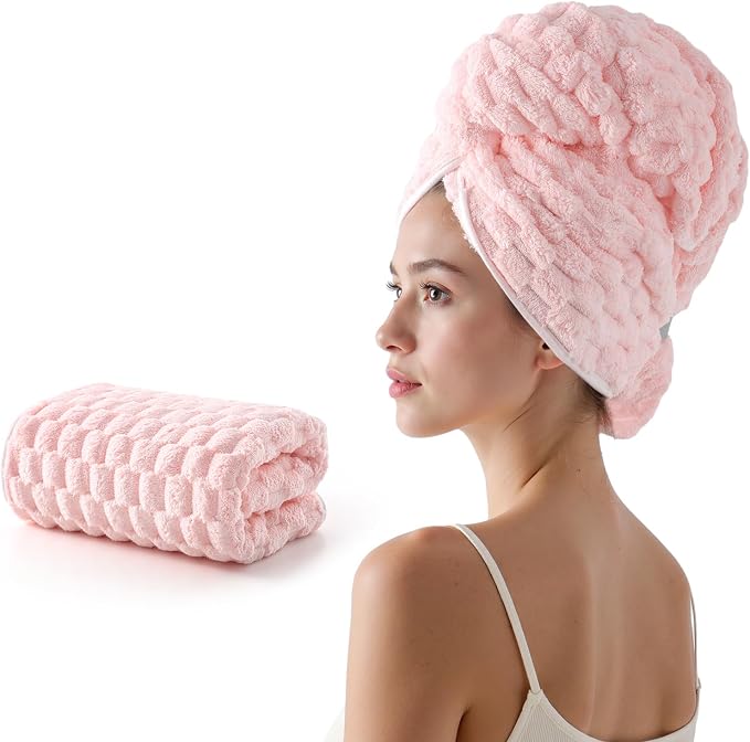 REDKISS Pink Microfiber Hair Towels by REDKISSOnline