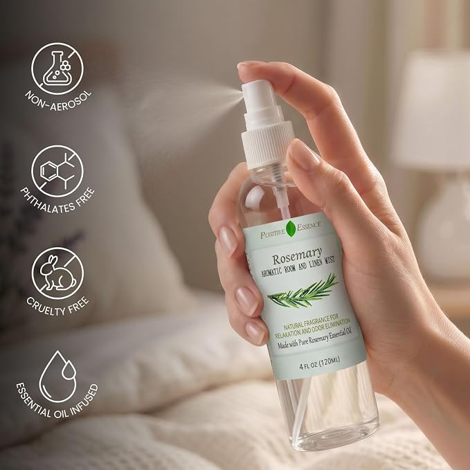 Rosemary Linen & Room Spray, Natural Aromatic Spray Made - Image 3