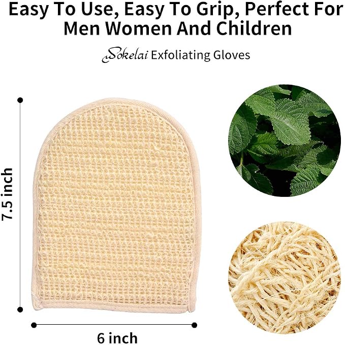 Exfoliating Loofah Mitt Shower Gloves - Image 4