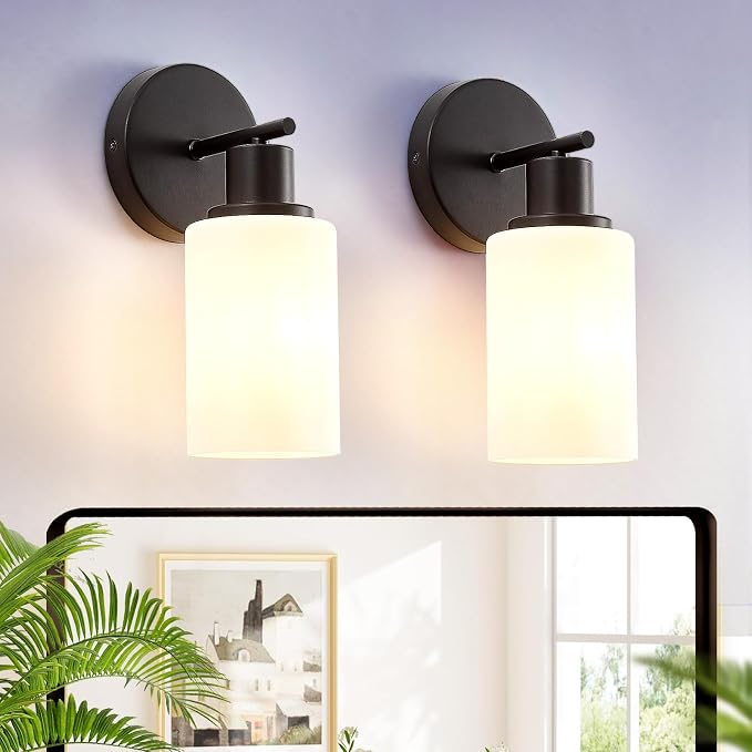 DLLT Wall Sconces Set of Two: Modern Bathroom Vanity Light Fixtures by DINGLILIGHTING