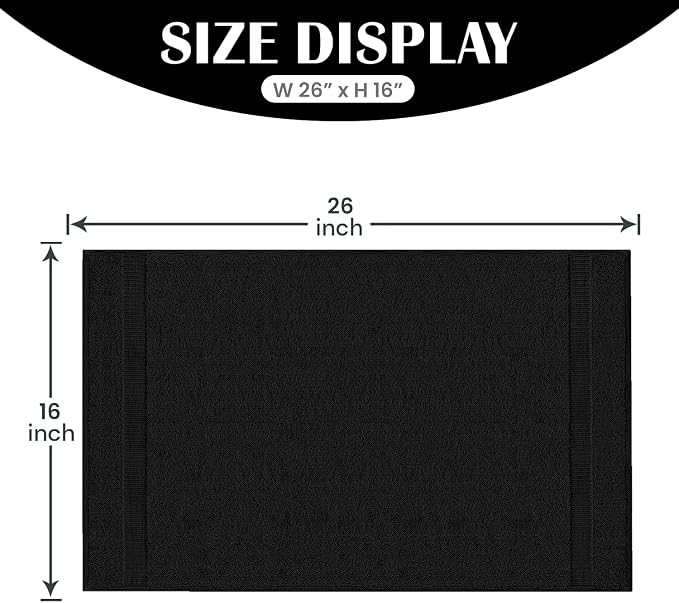 Reed&Pick 24 Pack Black Hand Towels 100% Cotton Spa Towels 16x26 inches Highly - Image 5