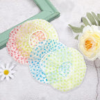 18Pcs Plastic Shower Caps for Women Reusable Waterproof Bath Caps Bathing Hair - Image 4