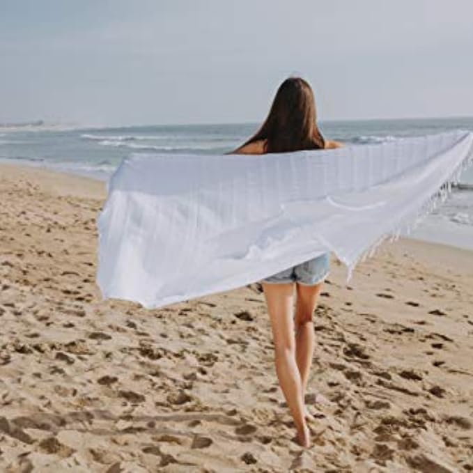 InfuseZen Stonewashed Turkish Bath & Beach Towel –100% Organic Turkish Cotton - Image 6