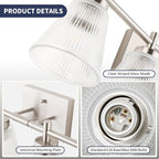 OCIOC 4-Light Vanity light fixtures, Brushed Nickel Vanity lights over mirror - Image 5
