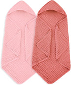 MIGIOL Muslin Hooded Baby Towels 100% Cotton ，Super Soft Muslin Baby Bath Towel by Unknown